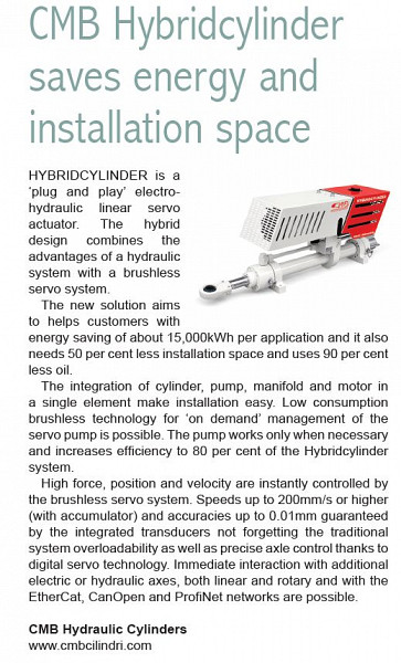 CMB: Tube & Pipe Technology magazine is talking about CMB's Hydrid cylinder!!