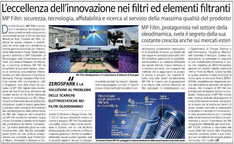 MP Filtri e tutte le sue innovazioni