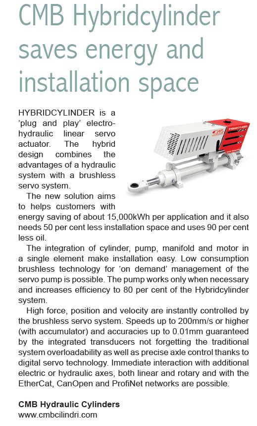 CMB: Tube & Pipe Technology magazine is talking about CMB's Hydrid cylinder!!