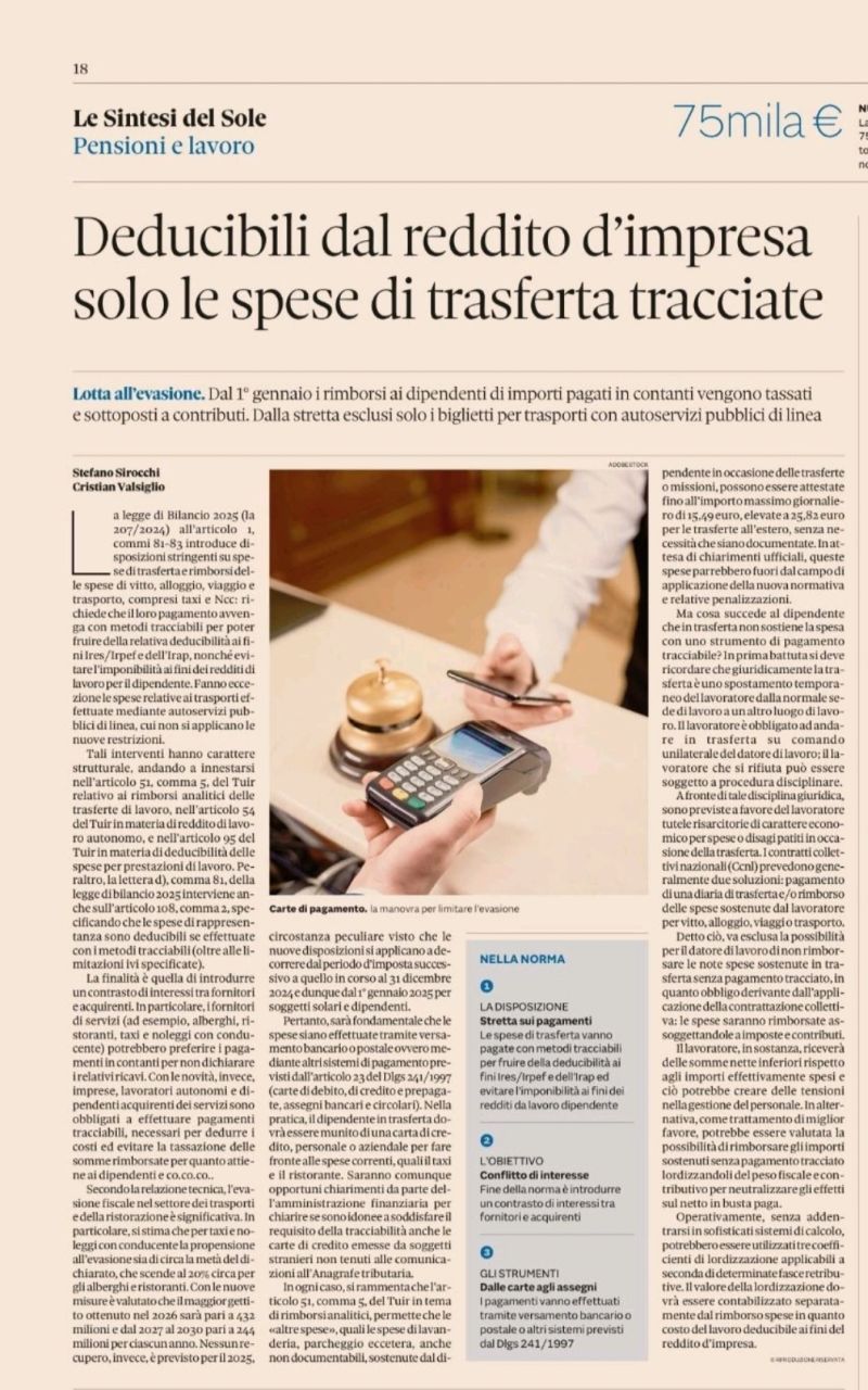 Travel and reimbursements: from January 1st traceability obligation to be deductible and avoid employees from having to pay contributions and taxes